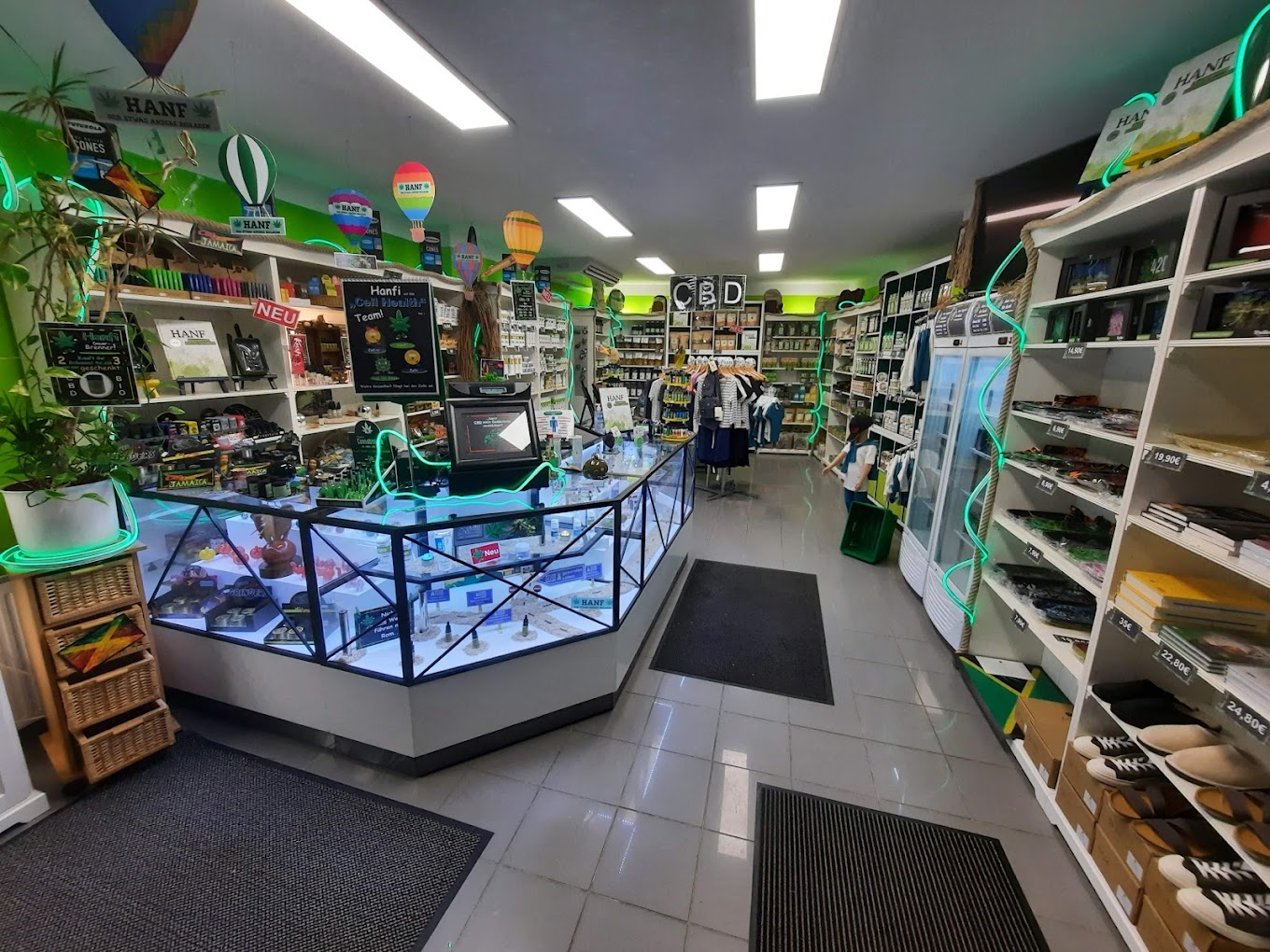 Blick in den Hanfshop Steingasse Augsburg